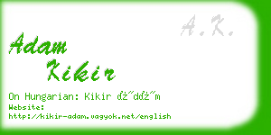 adam kikir business card